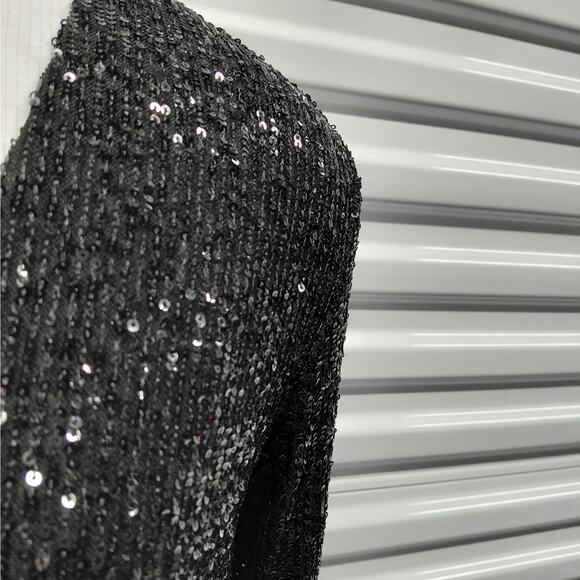 $498 NWT Ronny Kobo Women's Jerry Dress XS Black Sequin Formal Cocktail Party - Picture 12 of 14